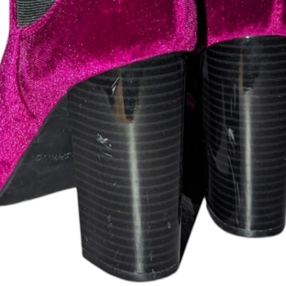 7 • Call It Spring • Purple Block Heel Ankle Booties - Picture 4 of 7
